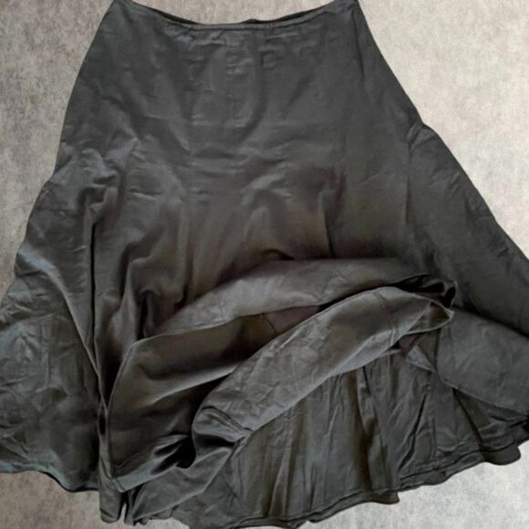 Jarbo Ultra Flare Maxi Skirt Womens Size 10 Black A Line Swing Skirt 100% Cotton - Picture 3 of 13